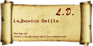 Lejbovics Delila névjegykártya